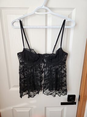 Black Lace Babydoll Chemise